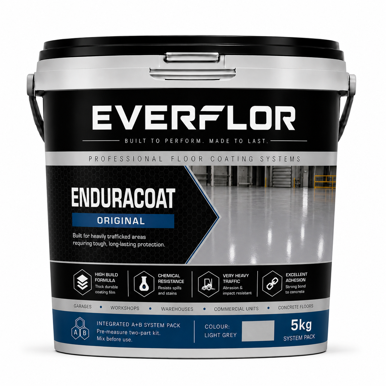 Everest Trade - Pintura Epoxi para Suelos de Fábrica - Grado Industrial - Recubrimiento Epoxi de Dos Componentes