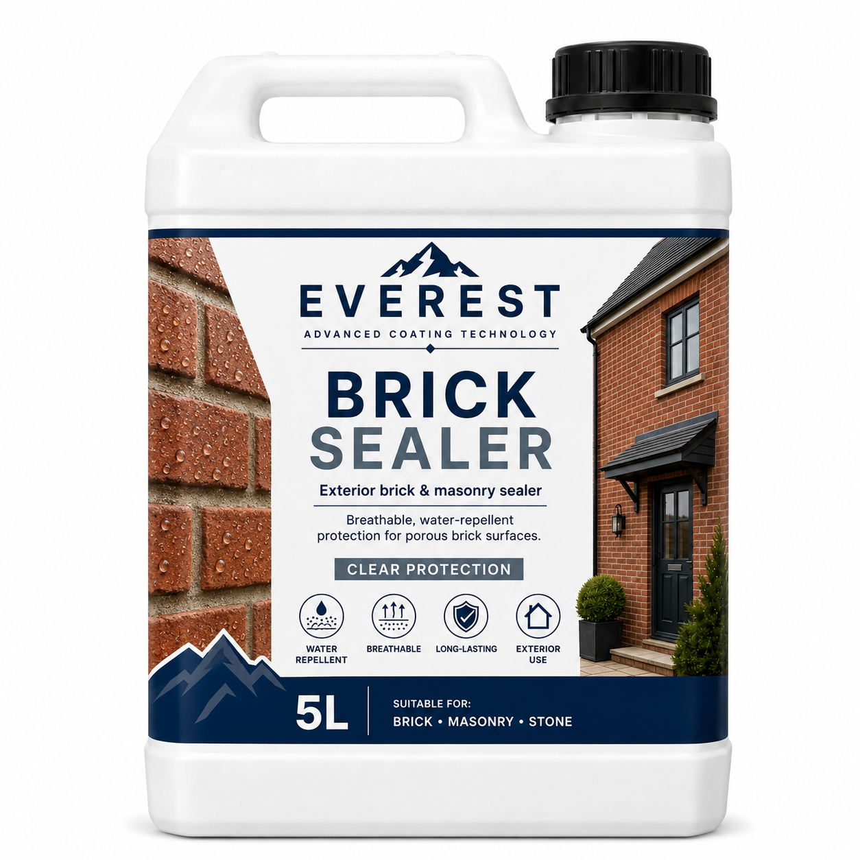 Everest Paints - BRICOAT - Scellant pour briques ultime - Scellant imprégnant