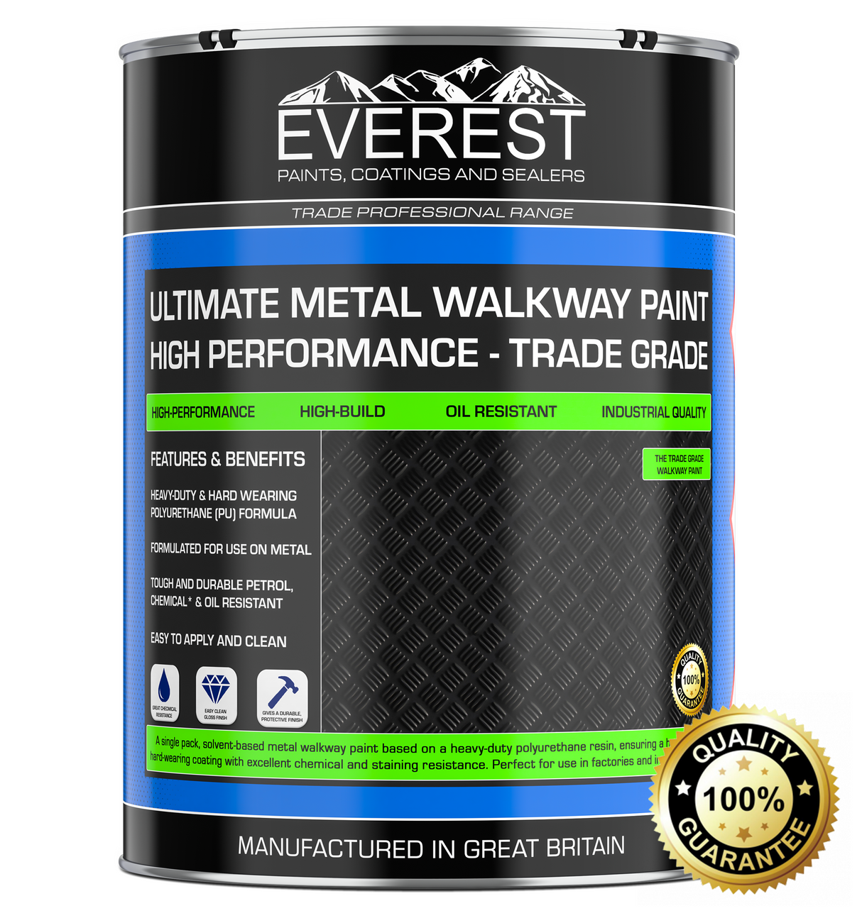 Everest Pinturas - Pintura Definitiva para Pasarelas Metálicas - Revestimiento Profesional para Pasarelas