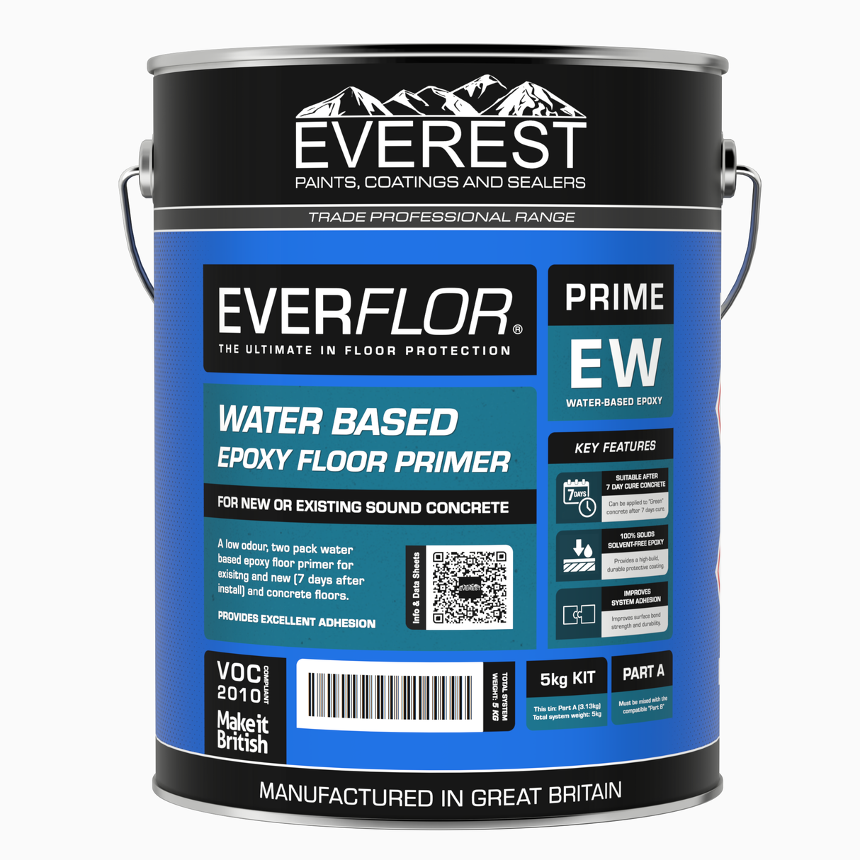 Everest - Peinture & Scellant Ultime à Séchage Rapide pour Sol en Béton et Patio - Intérieur & Extérieur - Antidérapant