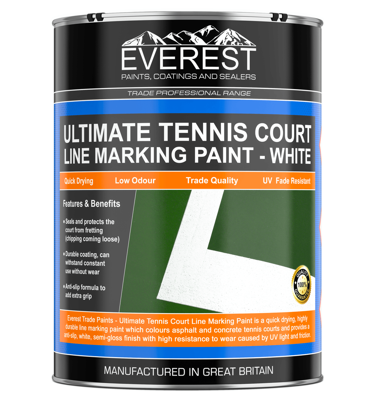 Everest - CourtCoat LM - Tennis Court Line Marking Paint - Everest Paints